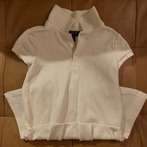 3T Girls white POLO “Skater” dress